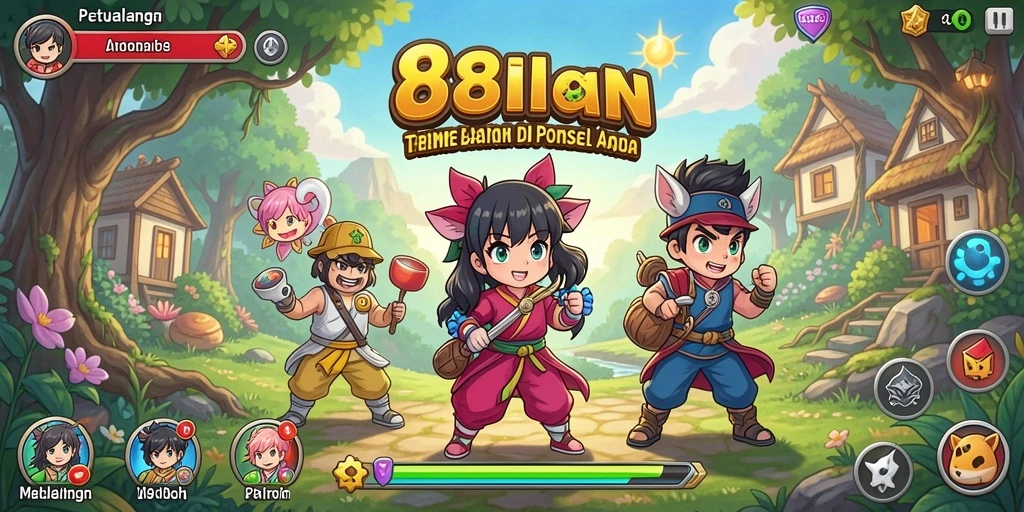 Screenshot gameplay menampilkan aksi seru dalam game Anime.