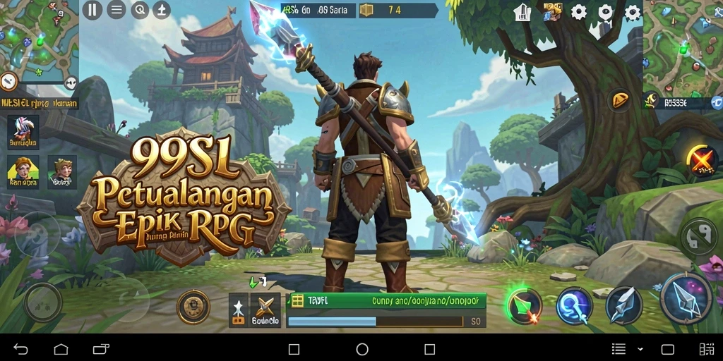Tangkapan layar <strong>99SL</strong> menampilkan aksi pertarungan yang mendebarkan di dunia RPG.