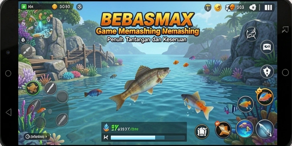 Gameplay memancing yang seru dan menarik di BEBASMAX.