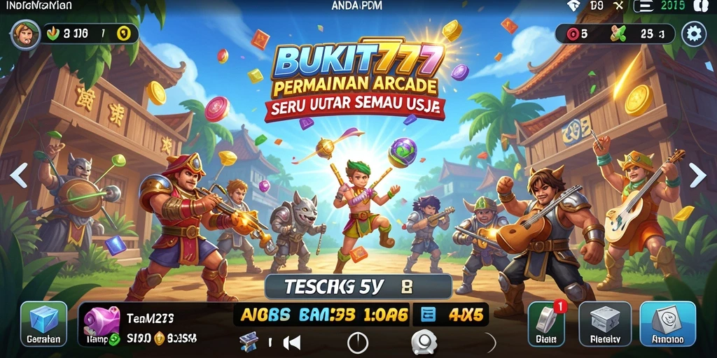 Tampilan gameplay BUKIT777 yang penuh warna dan seru.