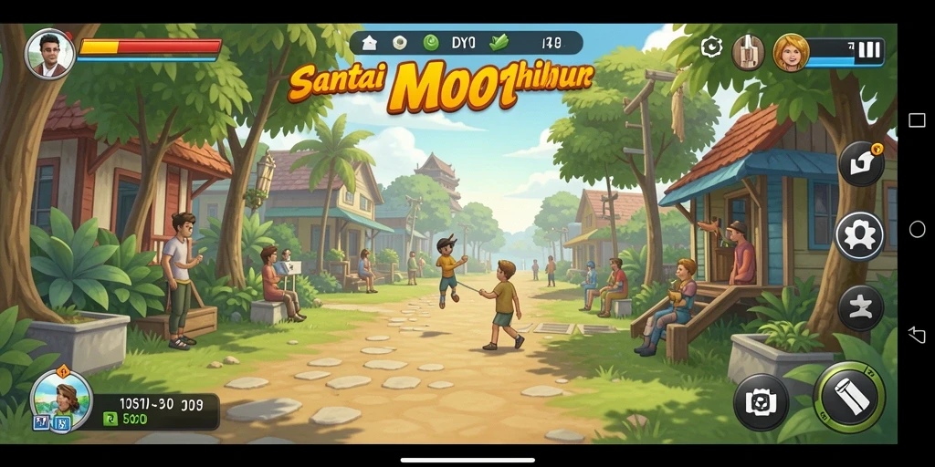 Screenshot utama DY01 menampilkan gameplay santai dan menyenangkan.
