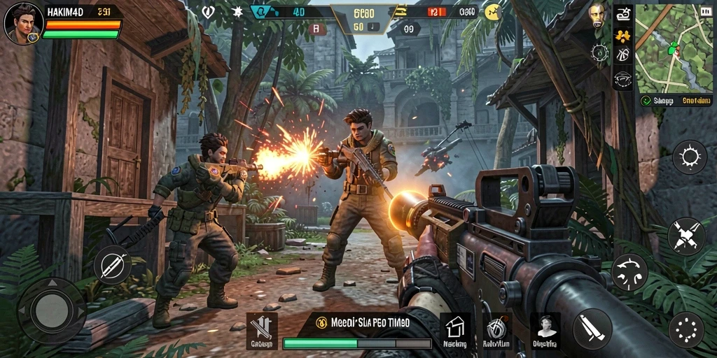 Tangkapan layar HAKIM4D menampilkan aksi mendebarkan dalam gameplay TPS.
