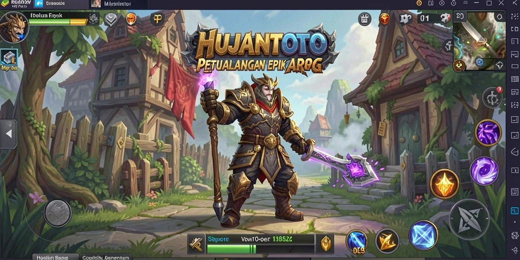 Tampilan gameplay HUJANTOTO yang menegangkan dan penuh aksi.