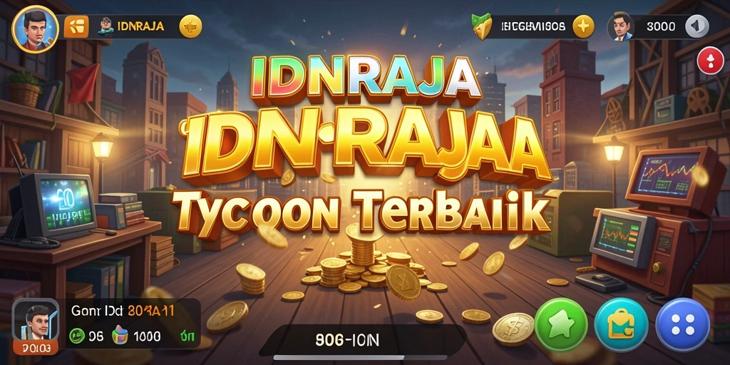 Tampilan gameplay <strong>IDNRAJA</strong> menampilkan keseruan membangun kerajaan bisnis.