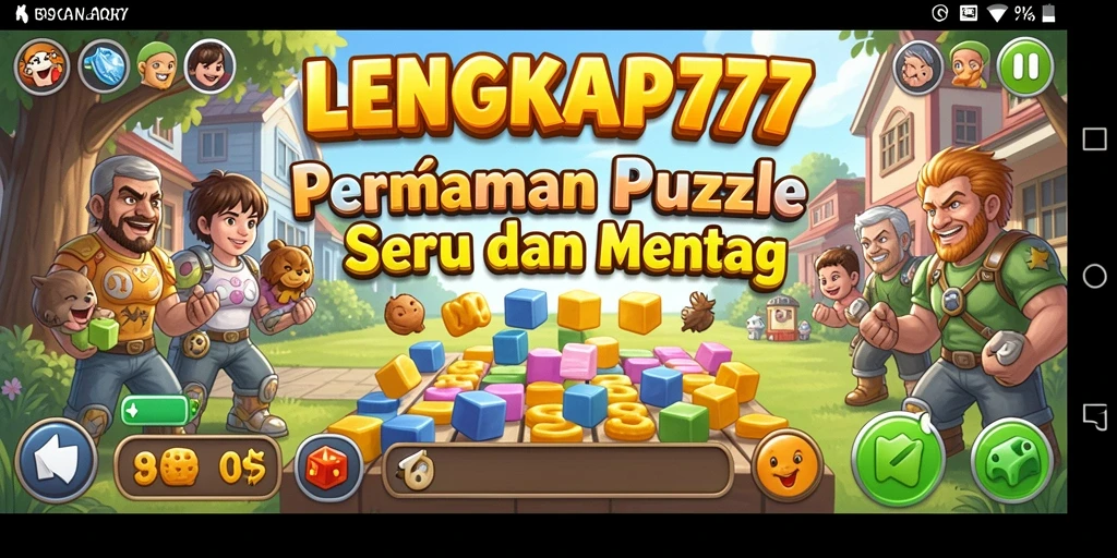 Screenshot gameplay LENGKAP777 yang menampilkan tantangan Puzzle yang seru.