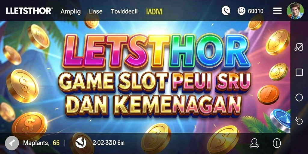 Screenshot gameplay LETSTHOR dengan tampilan menawan dan interaksi slot.