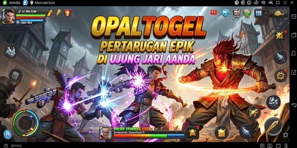 Tampilan gameplay pertarungan yang mendebarkan di OPALTOGEL.