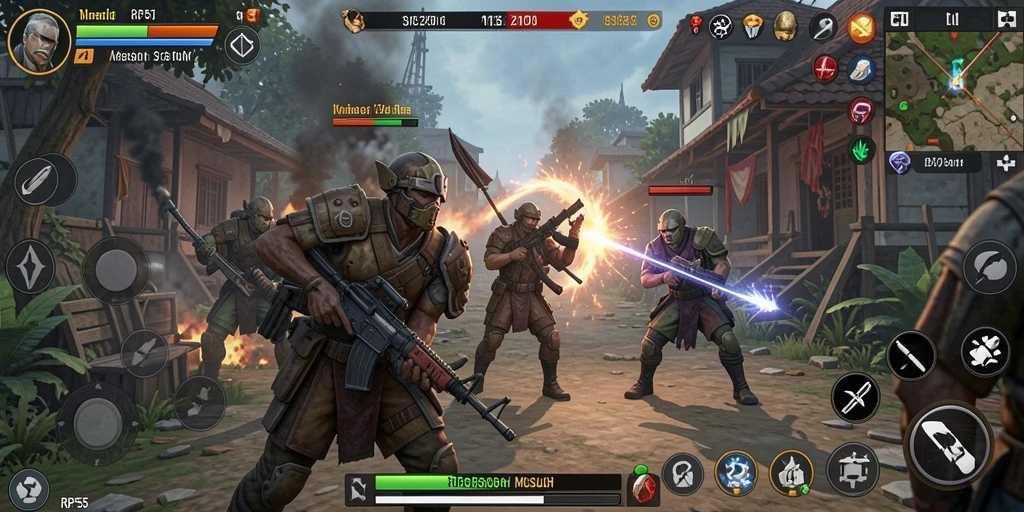 Tampilan mendebarkan dari gameplay strategi RP55.